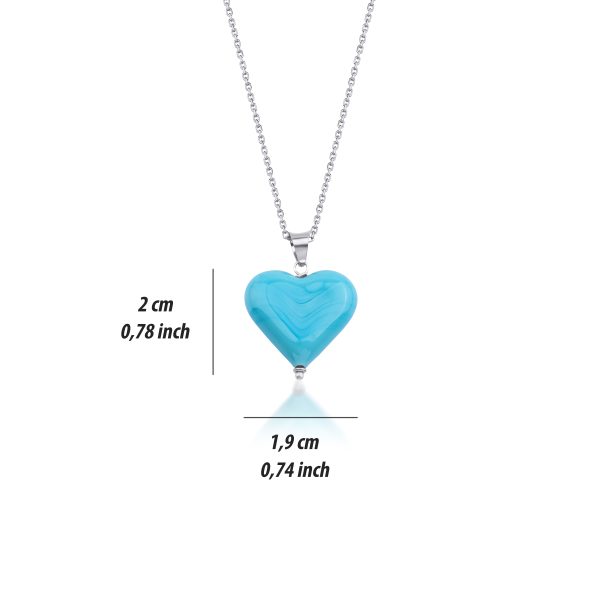 blue murano glass necklace size- lykia jewelry